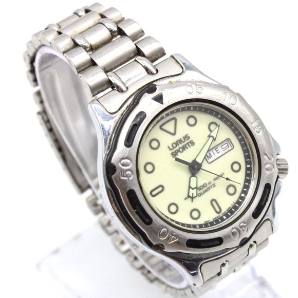 Lorus Accessories Vintage Lorus Sports Watch Mens Silver Tone
